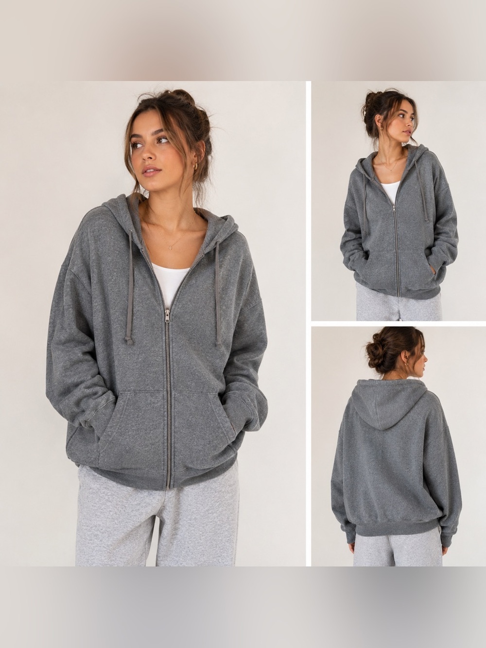 Ardene Gray oversized Hoodie Sweater size medium